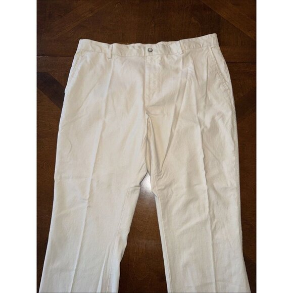 Tori Richard Mens Light Tan Flat Front Cotton Tencel Spandex Chino Pants 40 x 30 - Picture 1 of 8